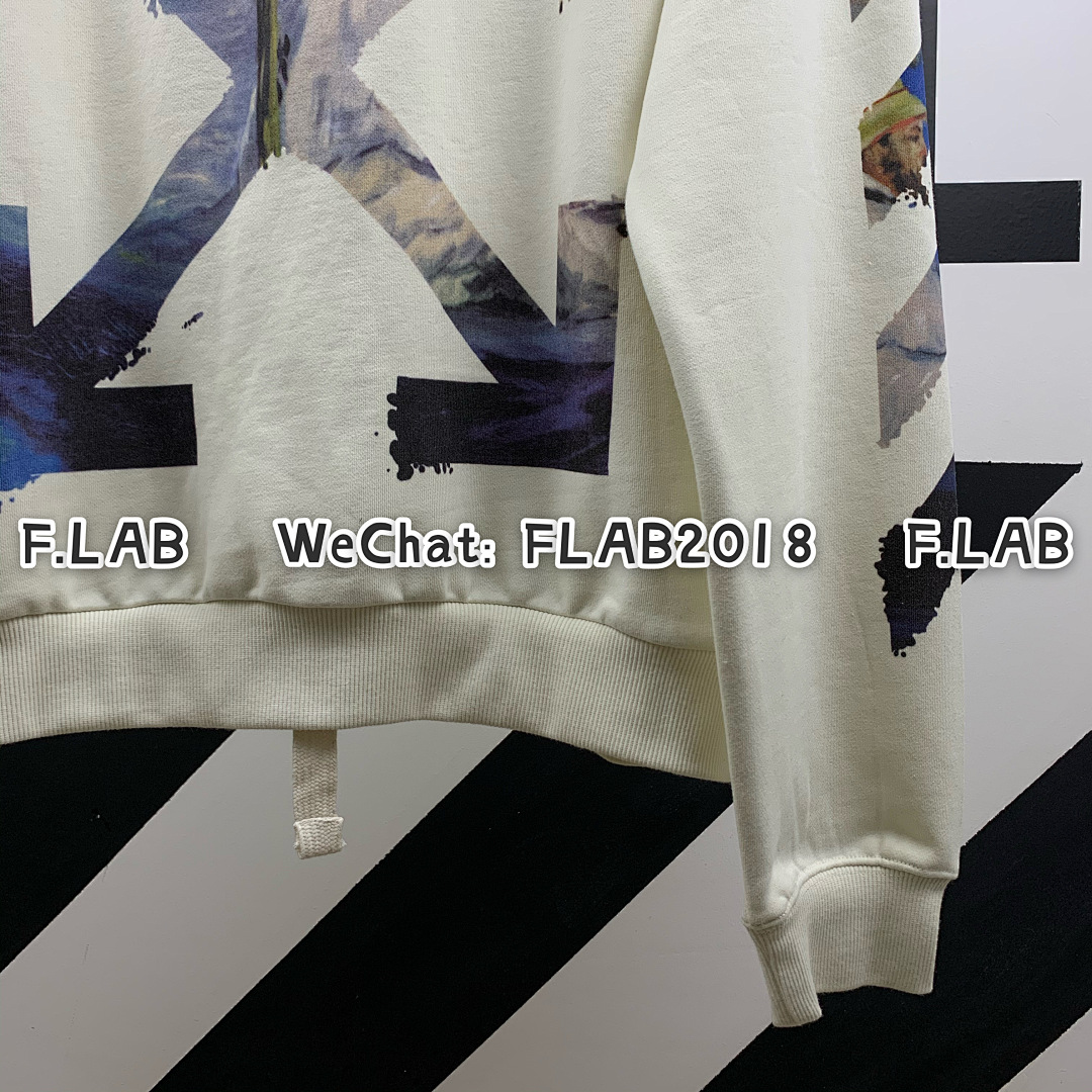 Unbranded DIAG MULTICOLOR ZIP HOODIE 19SS WHITE (ALL SIZE IN STOCK) - Image 14