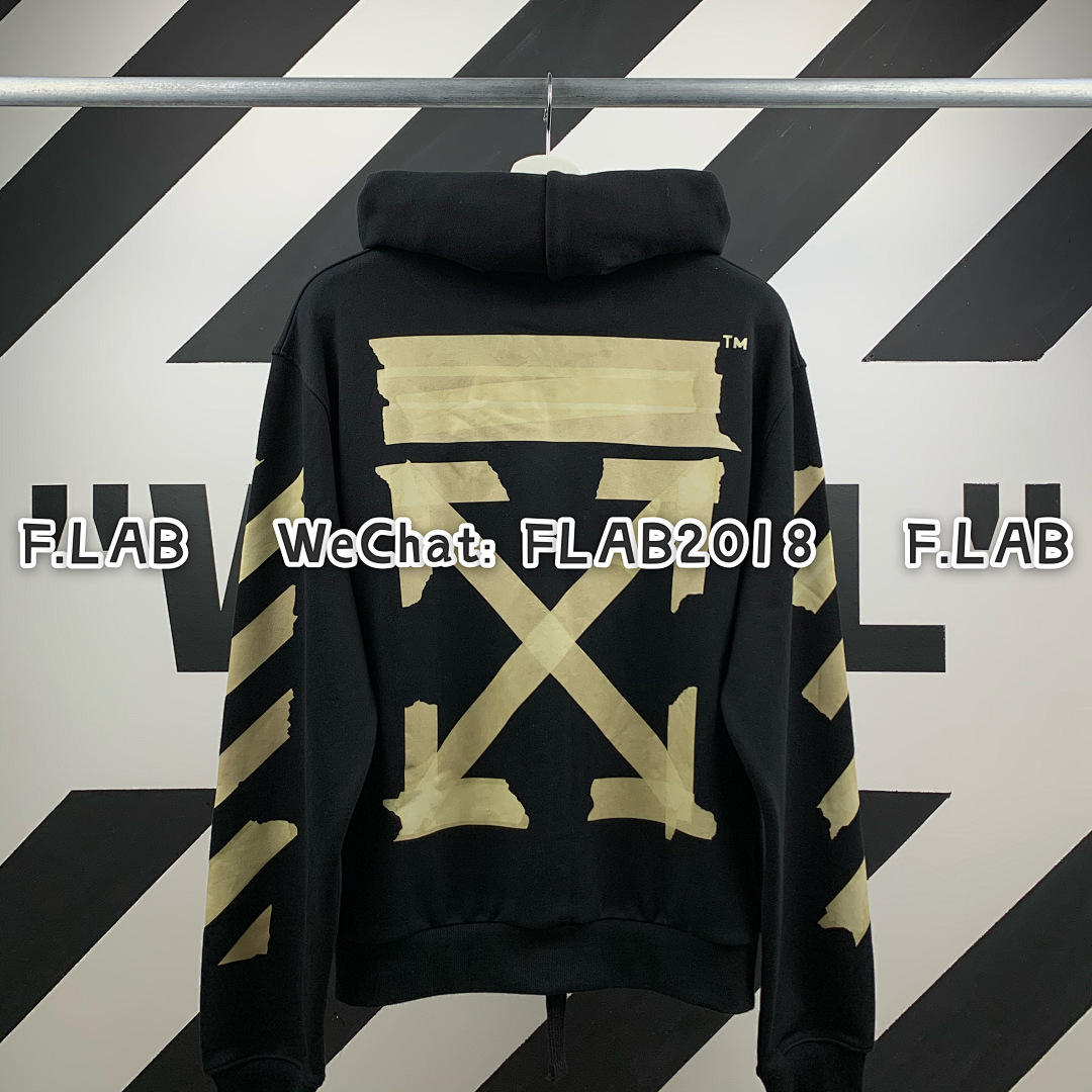 Off-White TAPE ARROWS ZIP HOODIE 20SS BLACK (ALL SIZE IN STOCK) - Image 7