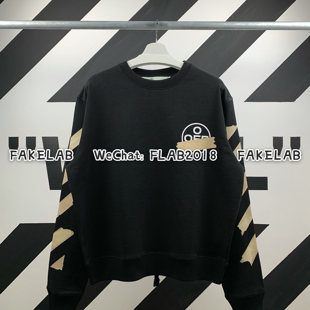 Off-White TAPE ARROWS CREWNECK 20SS BLACK (ALL SIZE IN STOCK) - Image 6