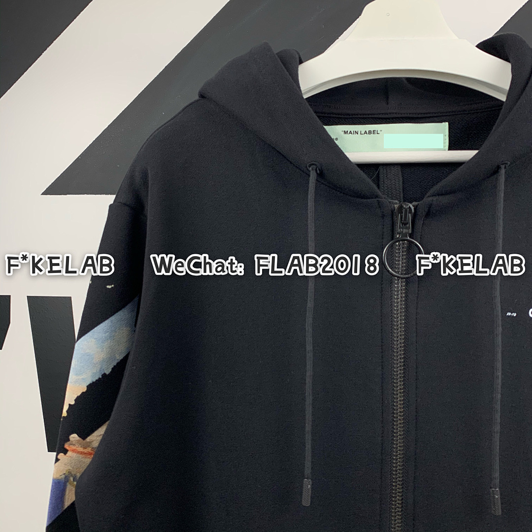 Unbranded DIAG MULTICOLOR ZIPPED HOODIE 19SS BLACK (ALL SIZE IN STOCK) - Image 7
