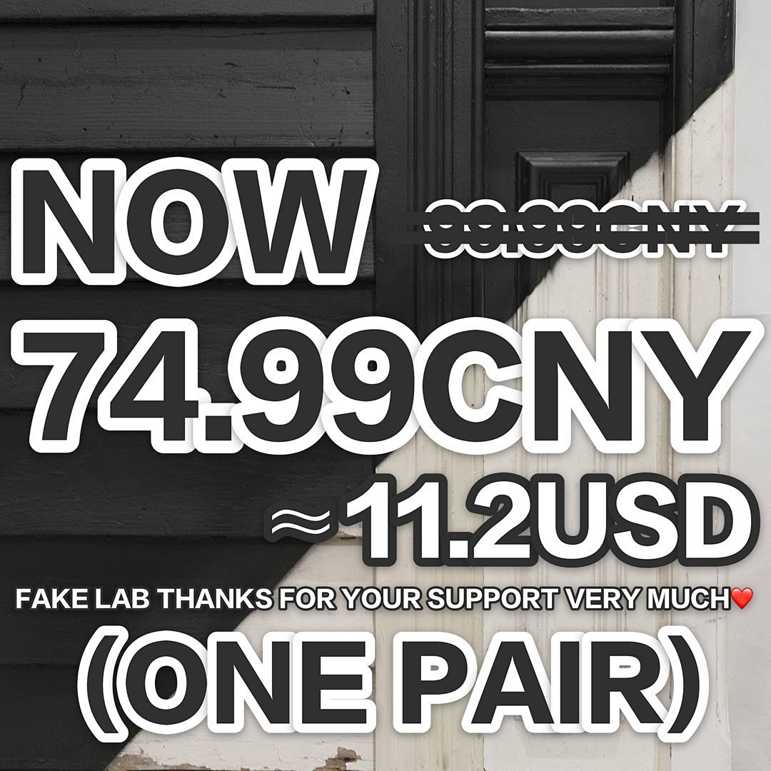 Unbranded OW SOCKS 19SS BLACK WHITE/ - Image 2