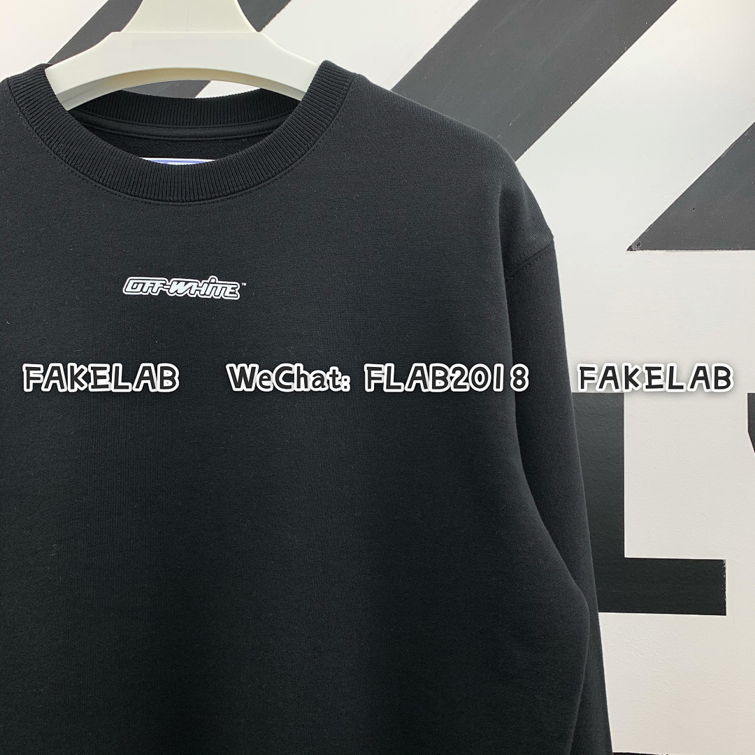 Off-White BLUE ARROWS CREWNECK 20FW BLACK (SIZE M XL IN STOCK) - Image 8