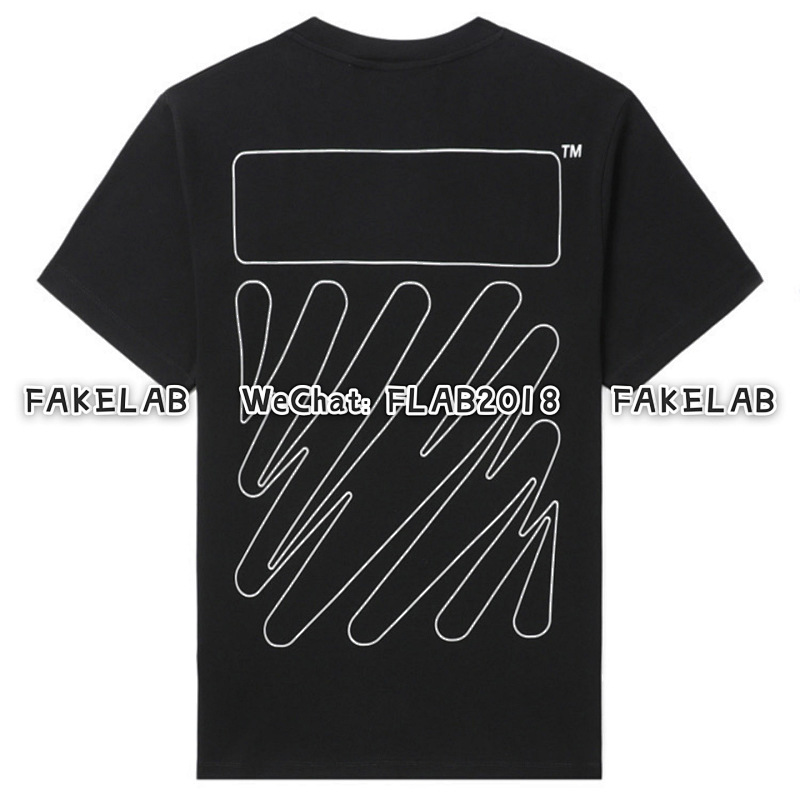 Unbranded WAVE DIAG-STRIPE T-SHIRT 23SS BLACK (ALL SIZE IN STOCK)