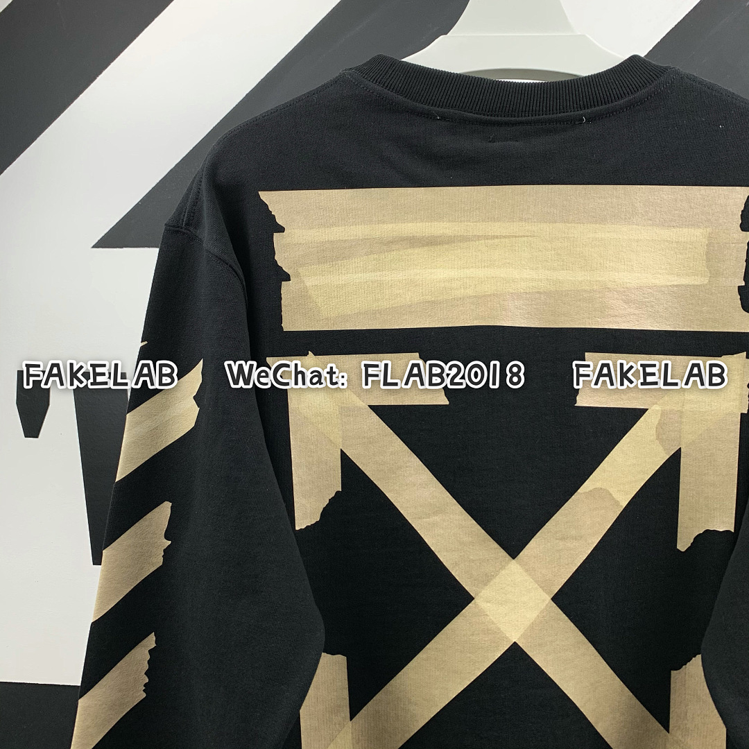 Off-White TAPE ARROWS CREWNECK 20SS BLACK (ALL SIZE IN STOCK) - Image 11