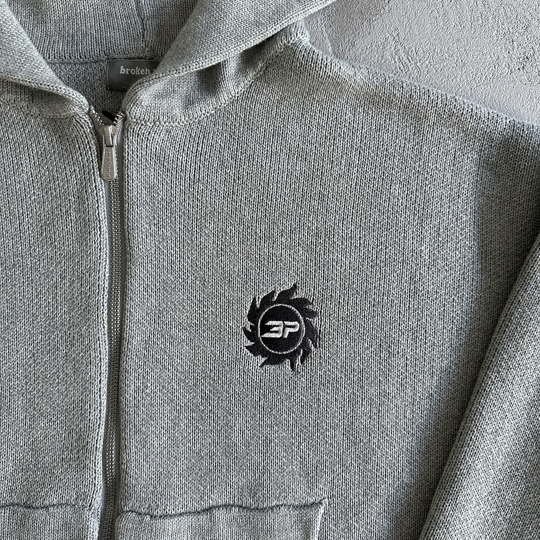 Other 99¥ Bpm Knit Zip Up Hoodie -Grey - Image 8