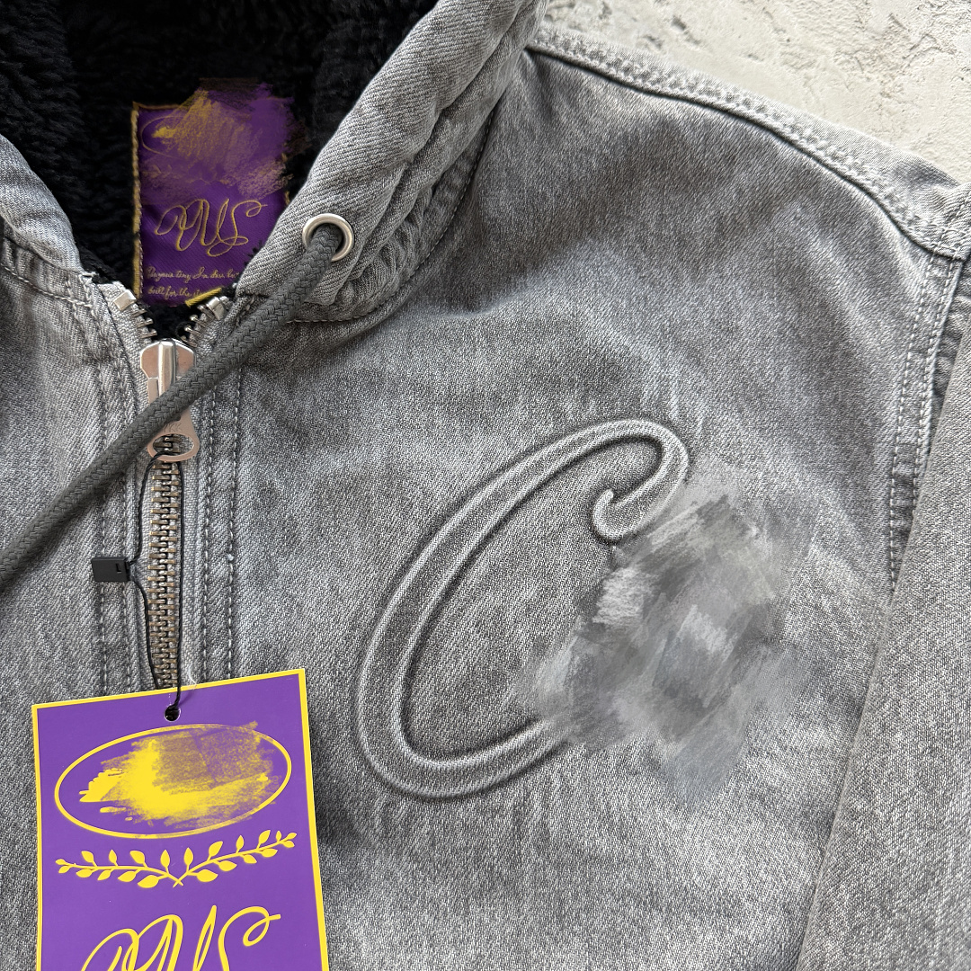 Other 469¥Embossed C-Star Denim Work Jacket-Grey - Image 7
