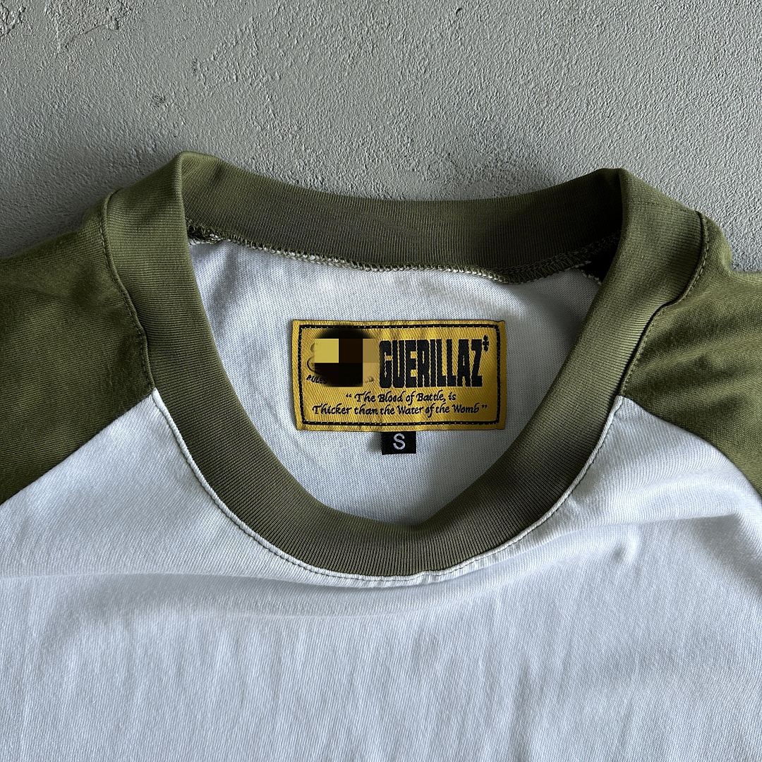 Other 45¥ Contrast Color Shoulder Long Sleeve Tee - Image 10