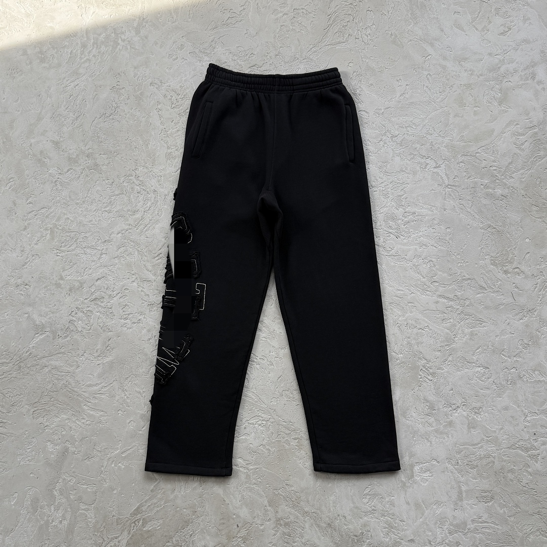 Other 185¥LUNDUN STITCH OPEN HEM SWEATPANT -Triple (Black)