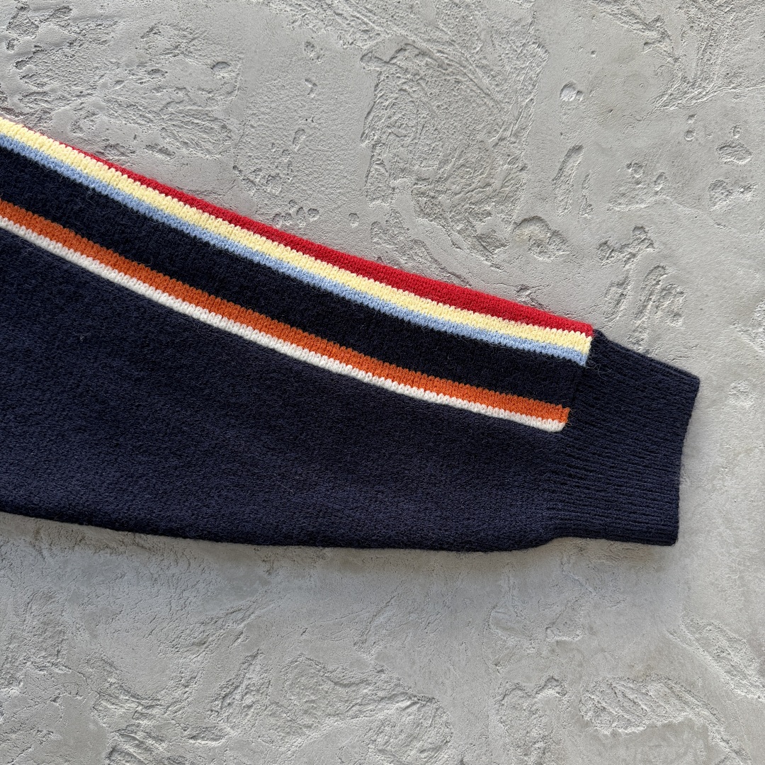 Other 99¥ MULTI STRIPE KNIT ZIP UP ([NAVY]) - Image 12