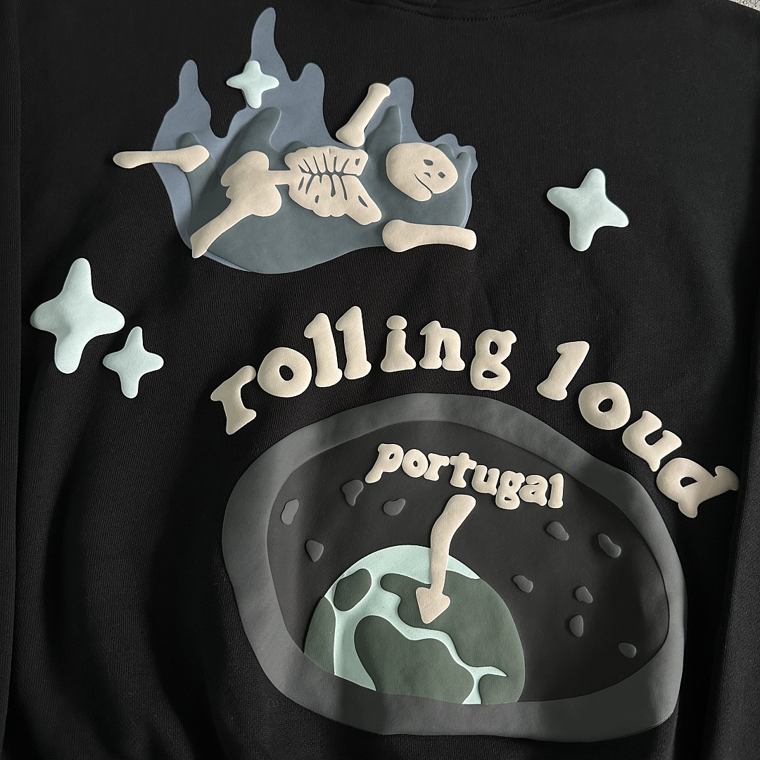 Other 60¥ Rolling Loud Portugal Hoodie-Midnight (Black) - Image 9