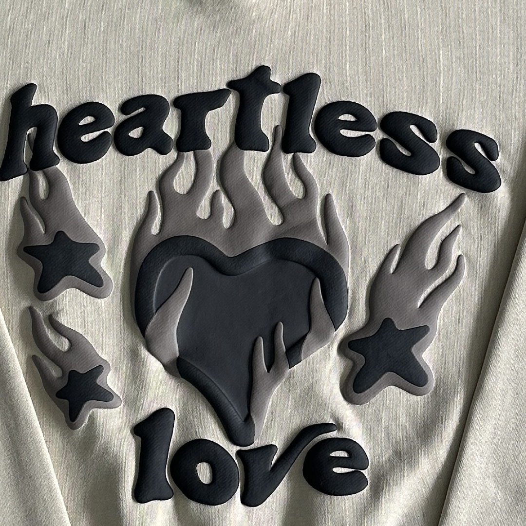 Other 80¥ Heartless Love Hoodie-Bone (White) - Image 10