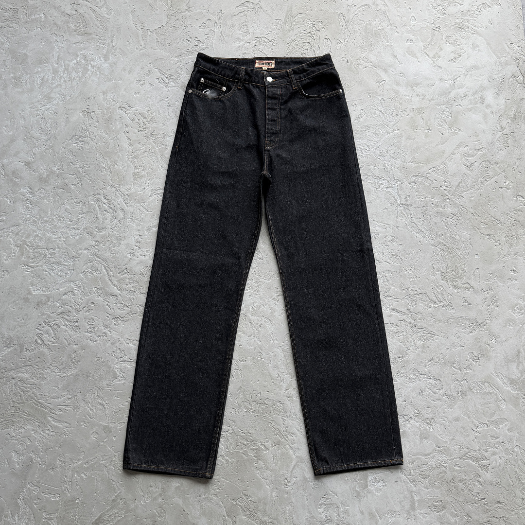 Other 229¥Crest Chainstitch Baggy Jeans (Washed Black) - Image 5