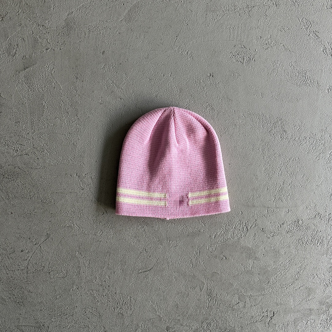 Other 39¥ Knit Stripe Beanie -Pink