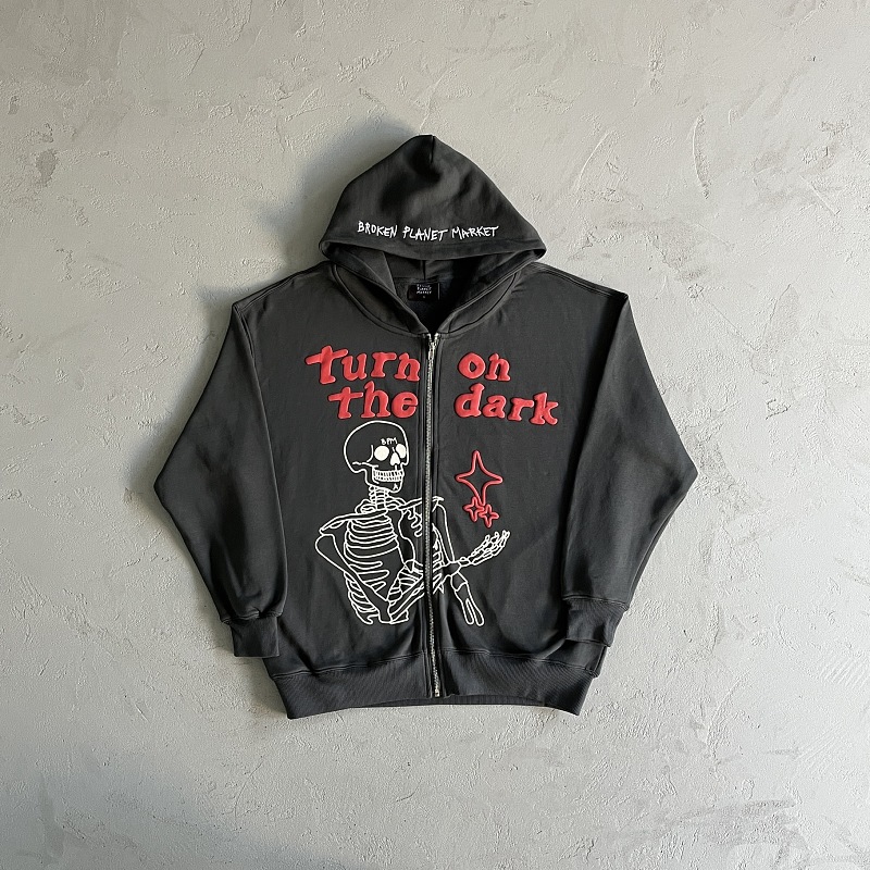 60¥ Skeleton Zip Up Hoodie, photo 1