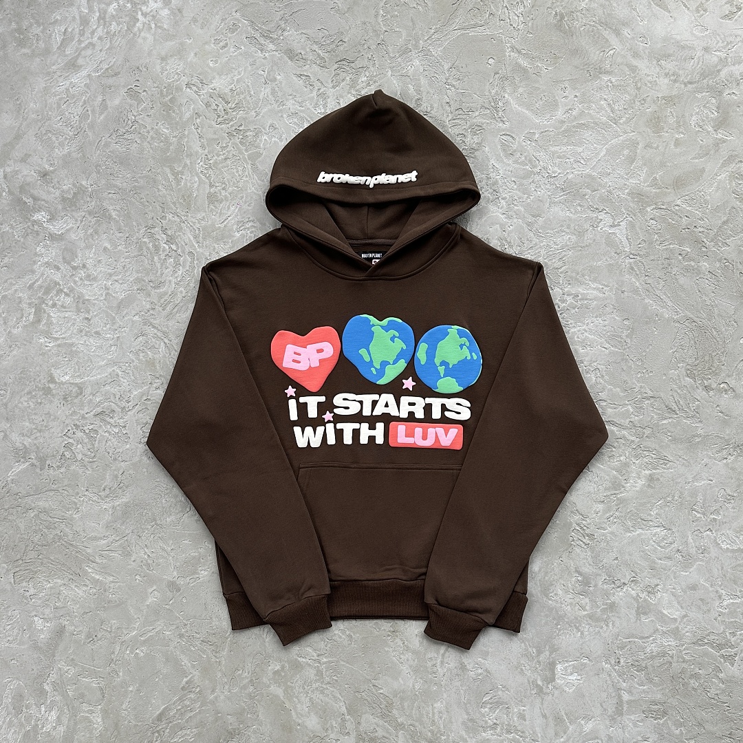 Other 89¥It Starts With Luv Hoodie-Macha (Brown), photo 1