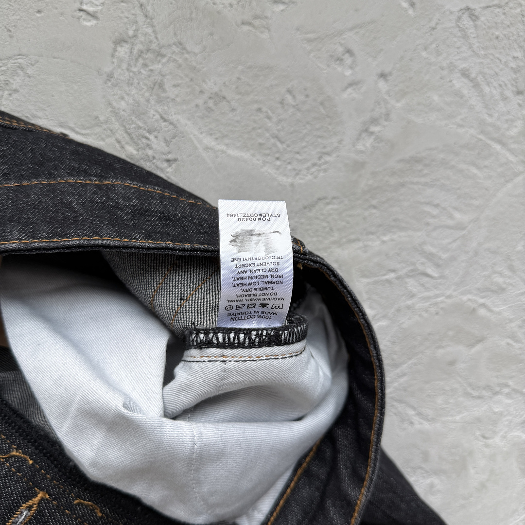 Other 229¥Crest Chainstitch Baggy Jeans (Washed Black) - Image 8