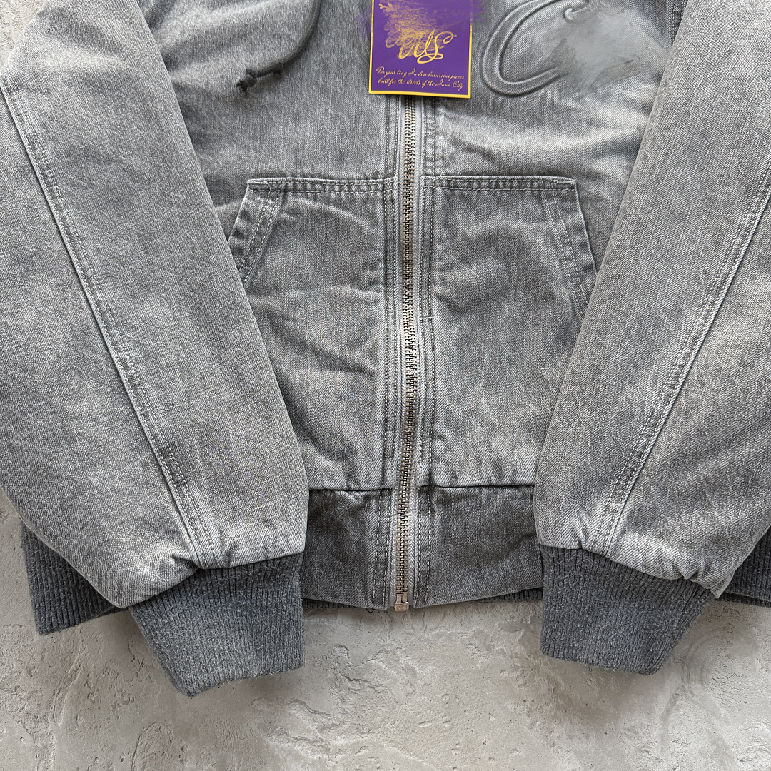 Other 469¥Embossed C-Star Denim Work Jacket-Grey - Image 8