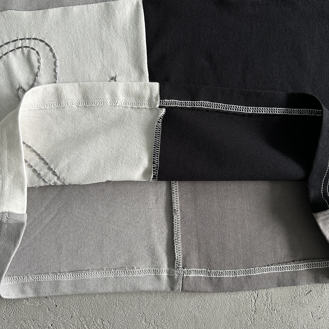 Other 49¥ Color Block Polo Long Sleeve Shirt-Black (Gray) - Image 18