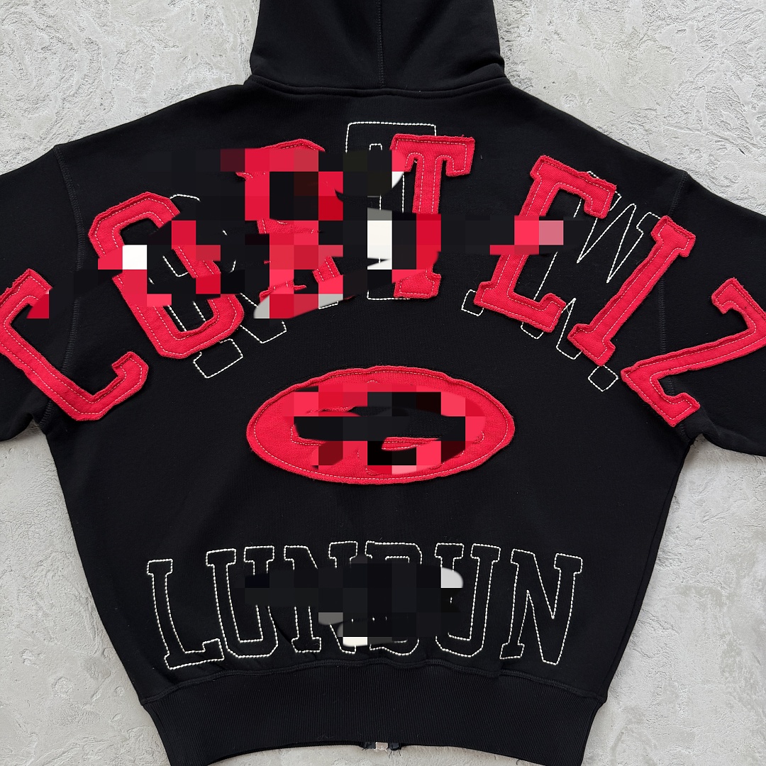 Other 245¥Lundun Stitch Zip Hoodie -Black And (Red) - Image 8