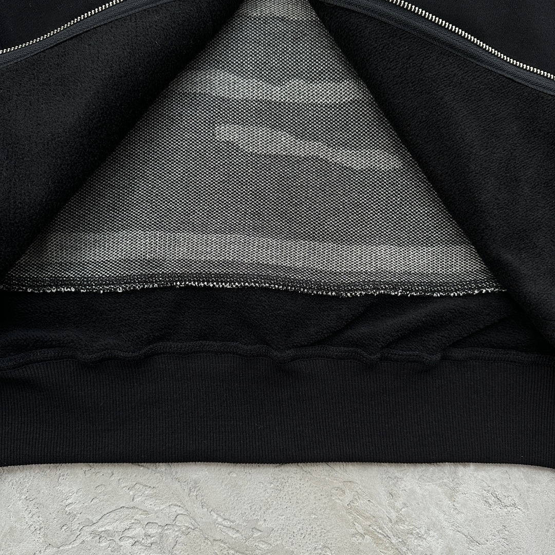 Other 79¥ Hybrid Jacquard Knit Alcatraz Zip Hoodie-Black - Image 13