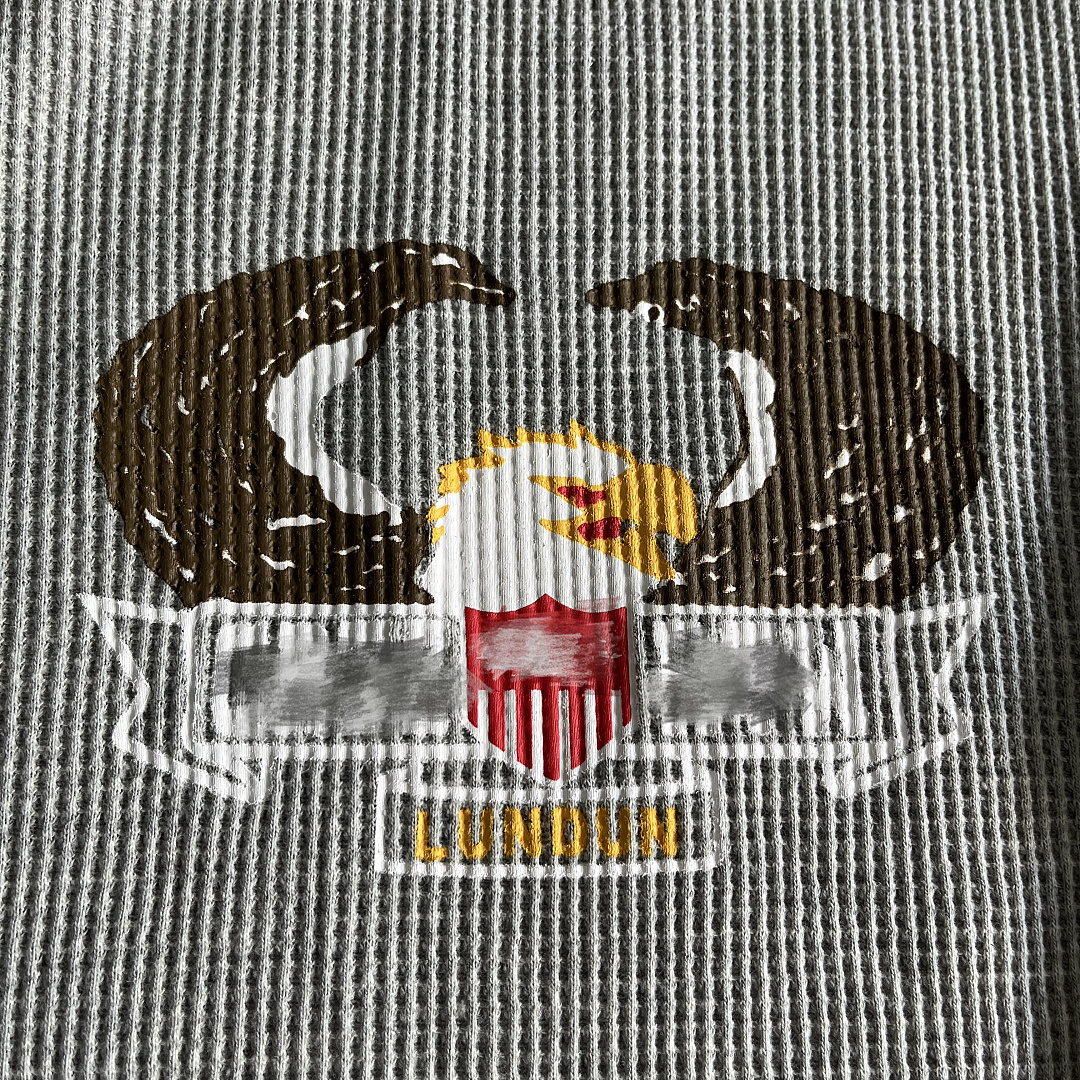 Other 59¥ Eagle Print Waffle Long-Sleeve-Light (Gray) - Image 5