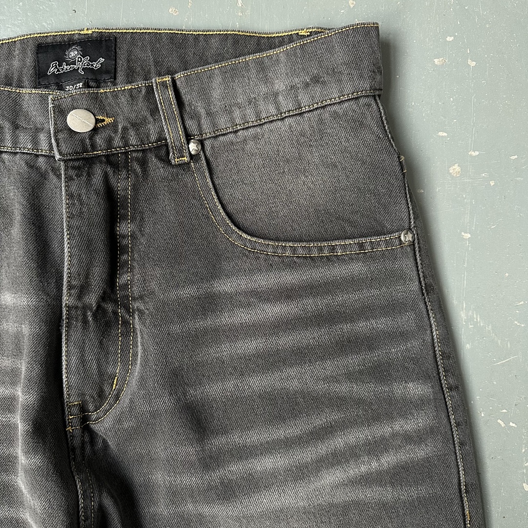 Other ¥209 Jeans Washed Grey/Yellow - Image 15