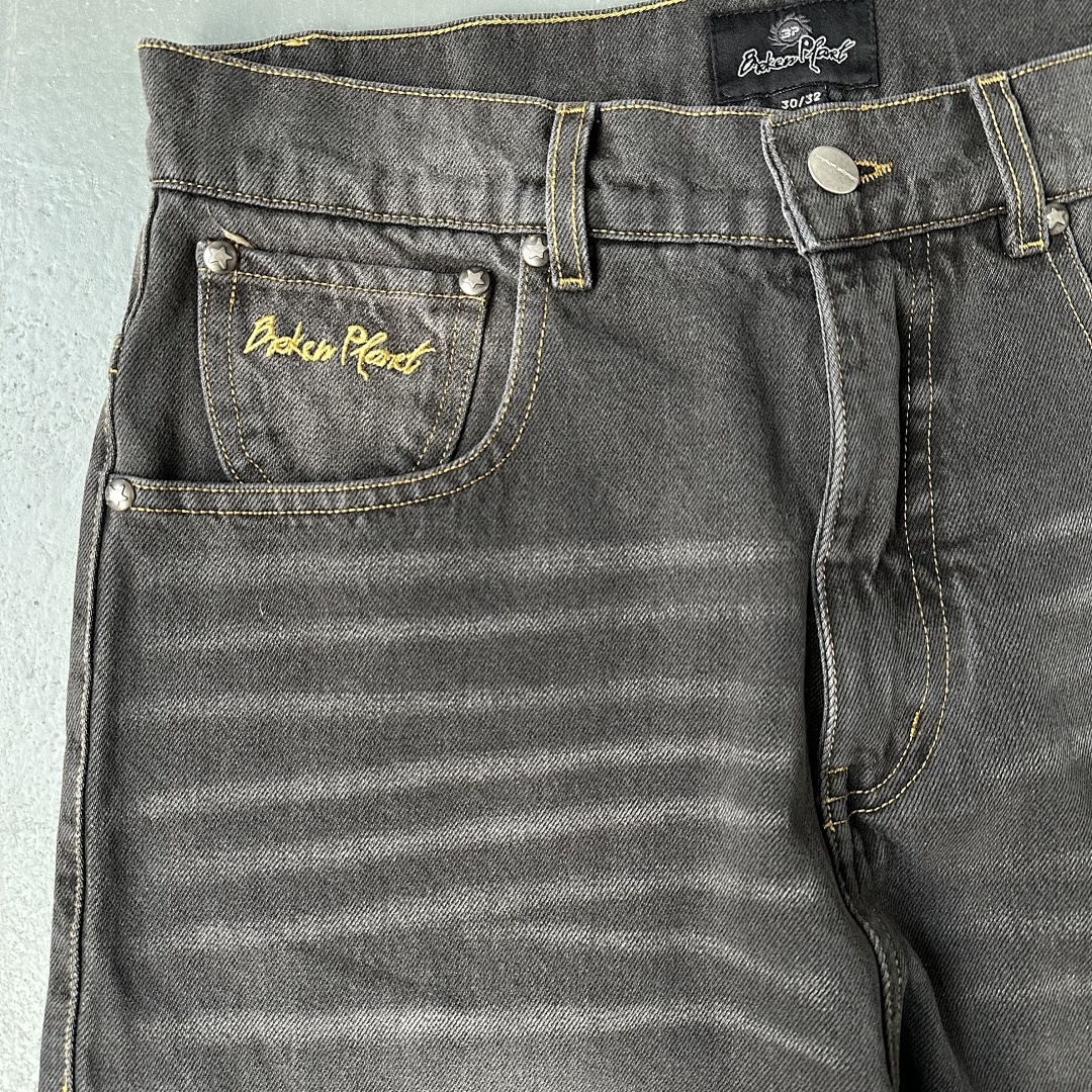 Other ¥209 Jeans Washed Grey/Yellow - Image 13