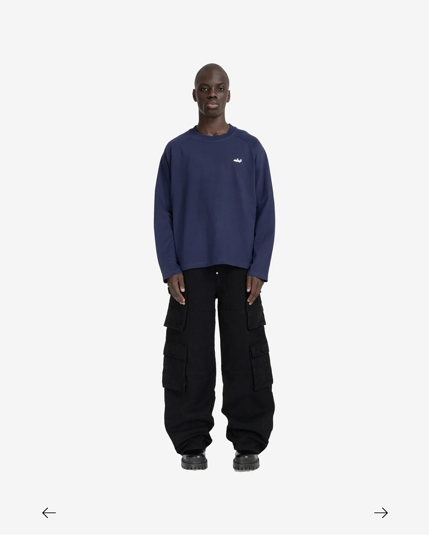 Other ¥115 (D....Small Label Long Sleeve T-Shirt｜Blue) - Image 2