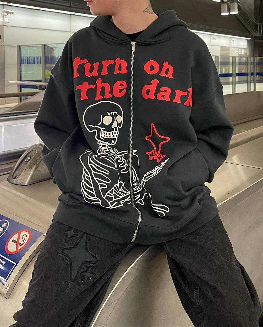 Other 💥¥99 2.0 Turn On The Dark Skeleton Zip Up Hoodie - Image 25