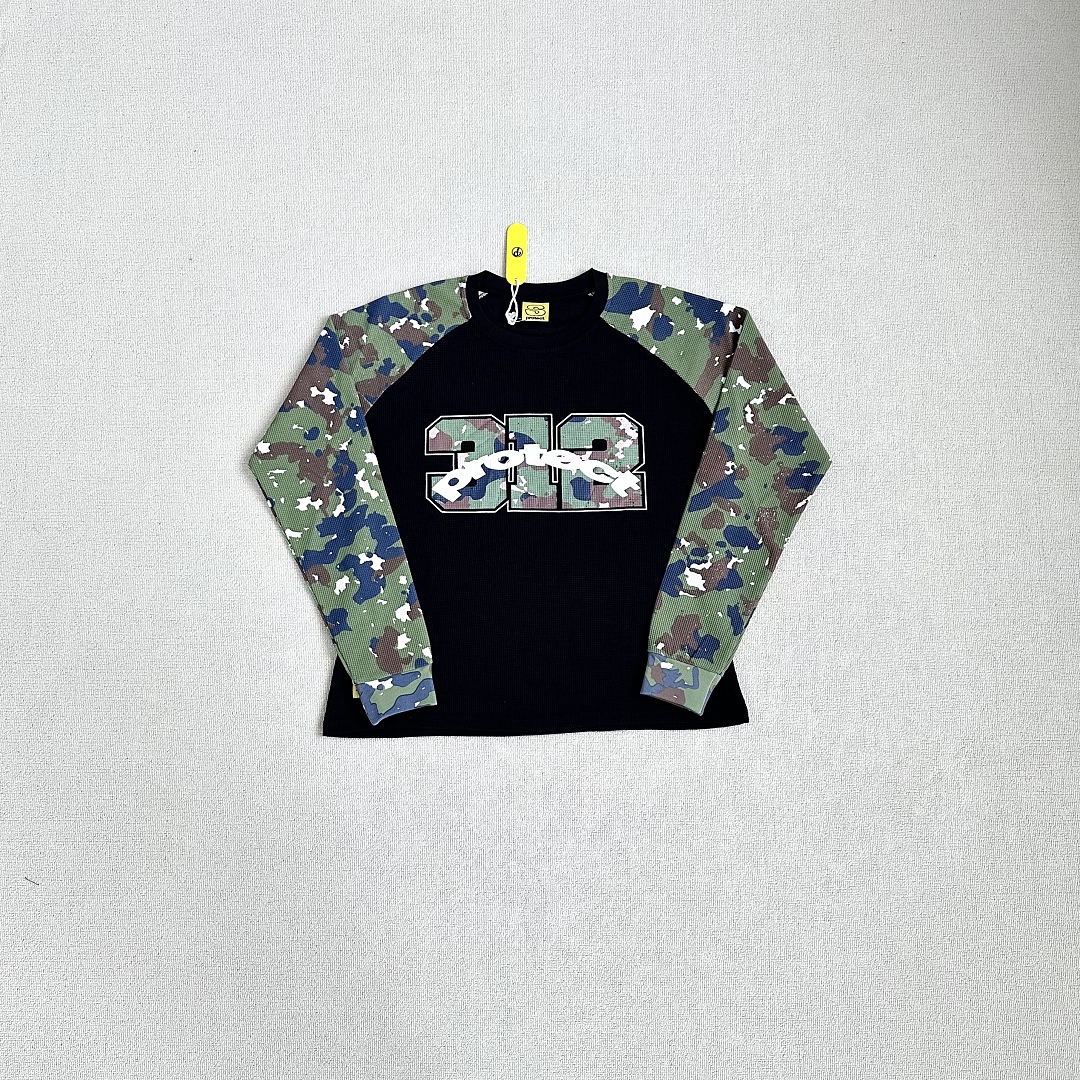 Other ¥145 (Pro…Waffle Crewneck Long- Sleeve Shirt ｜Black Camo/White (White Camo) - Image 9