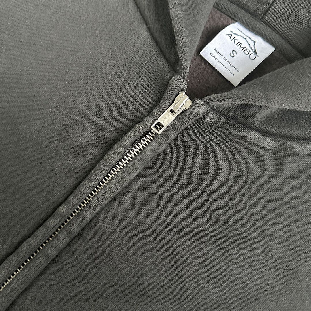 Other 185¥ (Akimbo Basics Washed Zip Hoodie｜Black) - Image 14