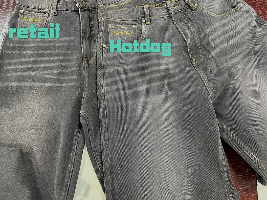 Other ¥209 Jeans Washed Grey/Yellow - Image 6
