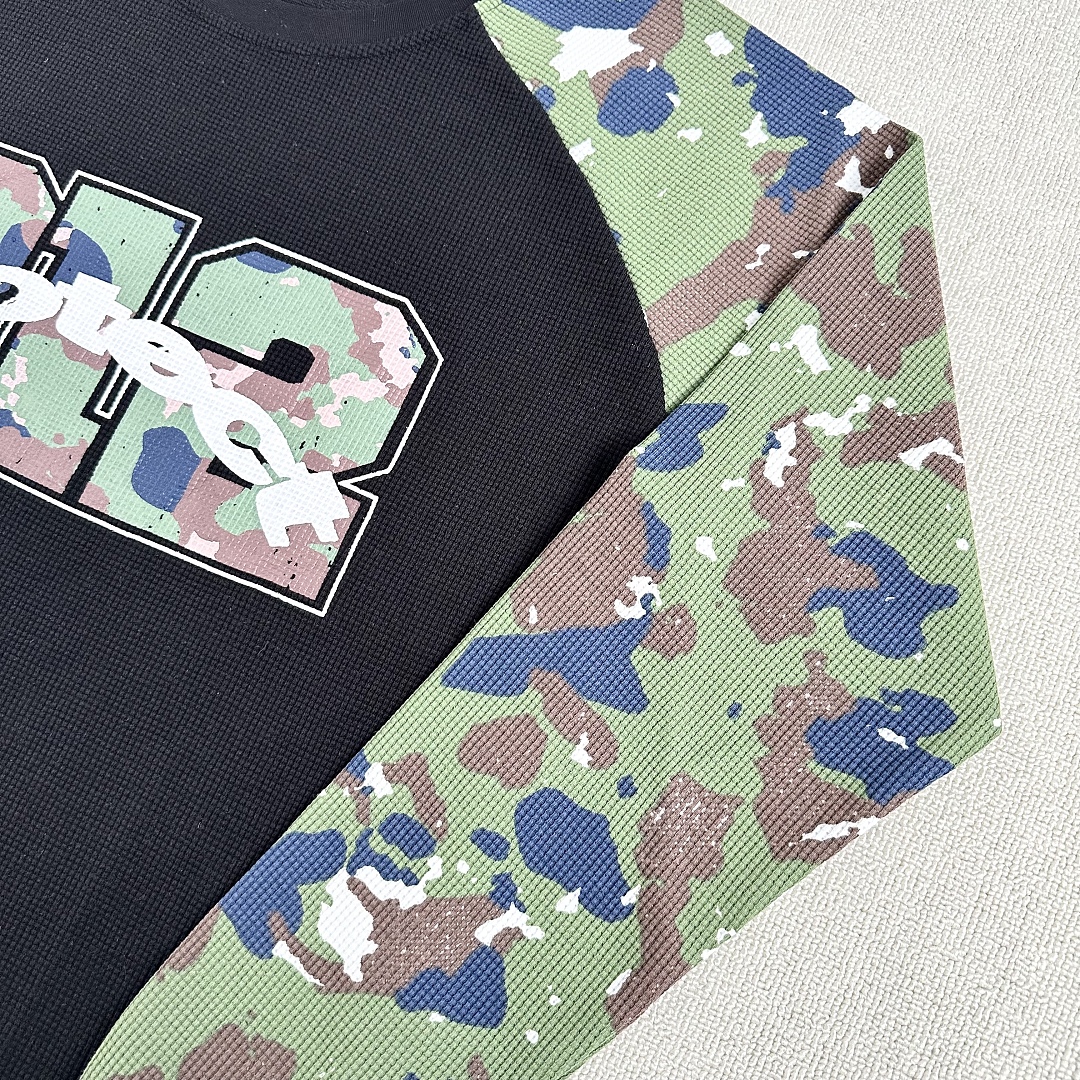 Other ¥145 (Pro…Waffle Crewneck Long- Sleeve Shirt ｜Black Camo/White (White Camo) - Image 13