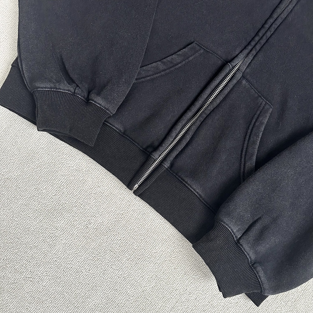 Other 185¥ (Akimbo Basics Washed Zip Hoodie｜Black) - Image 11