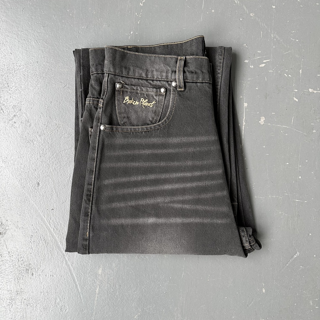 Other ¥209 Jeans Washed Grey/Yellow - Image 9