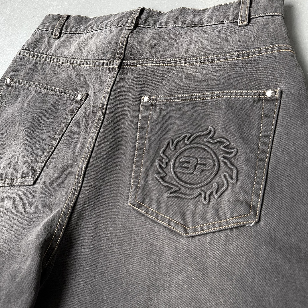 Other ¥209 Jeans Washed Grey/Yellow - Image 24