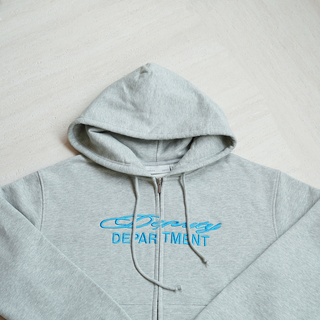 Other ¥220 (Dep..Embroidered Hooded Zip Sweatshirt｜Grey) - Image 8