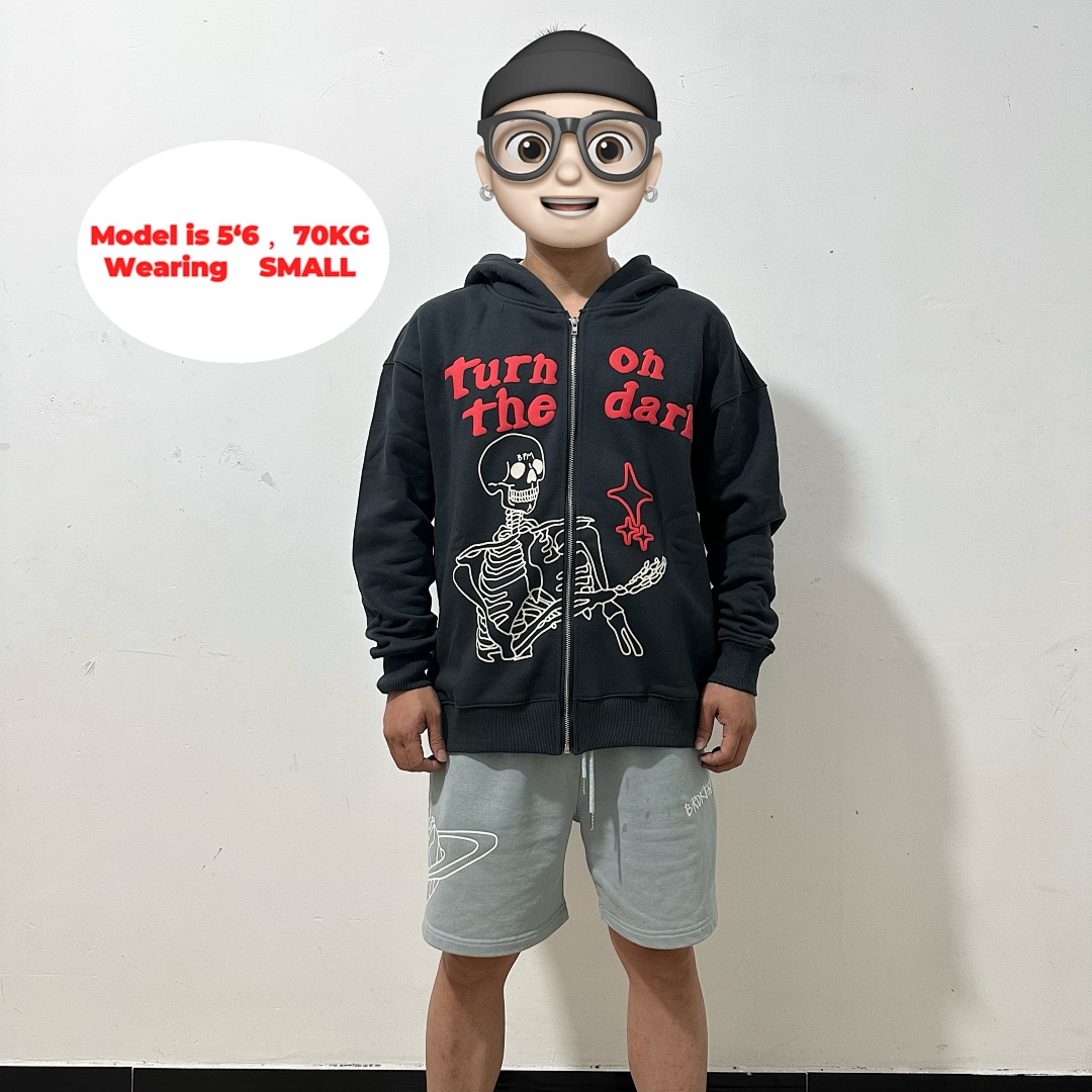 Other 💥¥99 2.0 Turn On The Dark Skeleton Zip Up Hoodie - Image 6