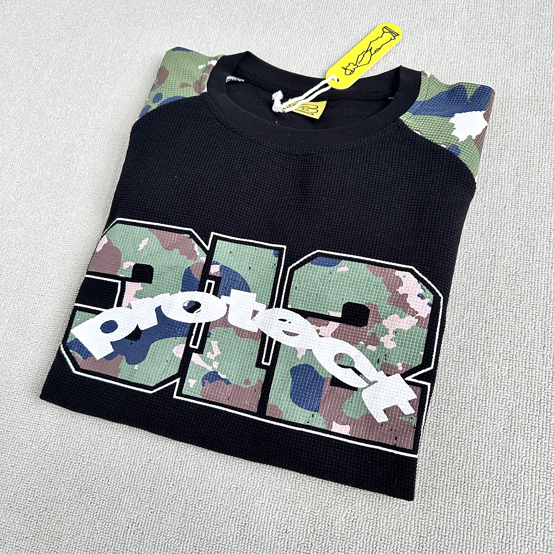 Other ¥145 (Pro…Waffle Crewneck Long- Sleeve Shirt ｜Black Camo/White (White Camo) - Image 8