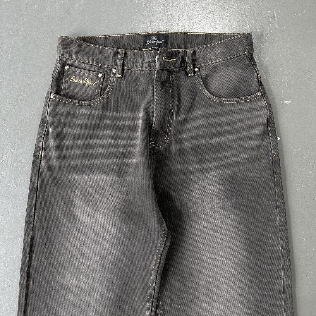 Other ¥209 Jeans Washed Grey/Yellow - Image 10
