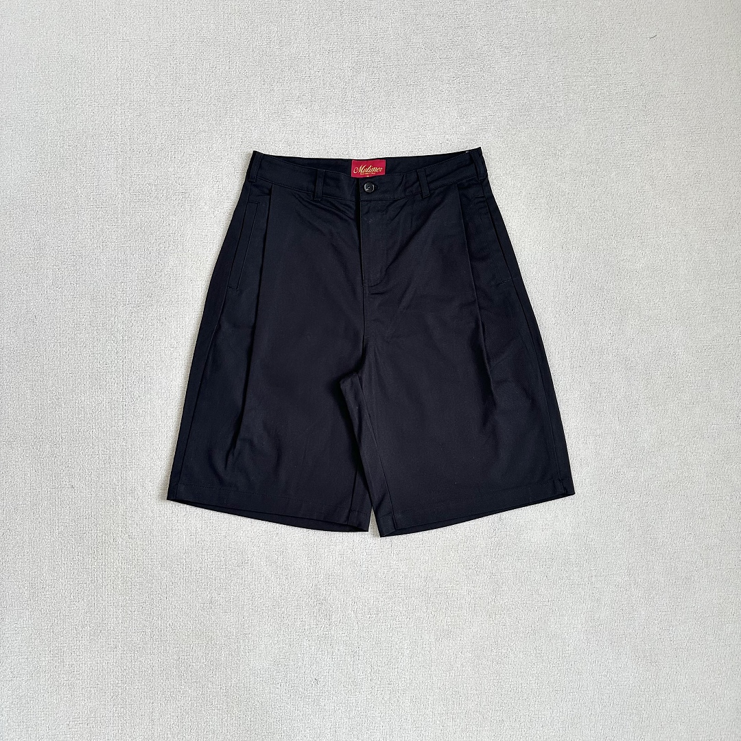 💥¥109 (Mutime.Side Pleat Shorts ｜Black), photo 1