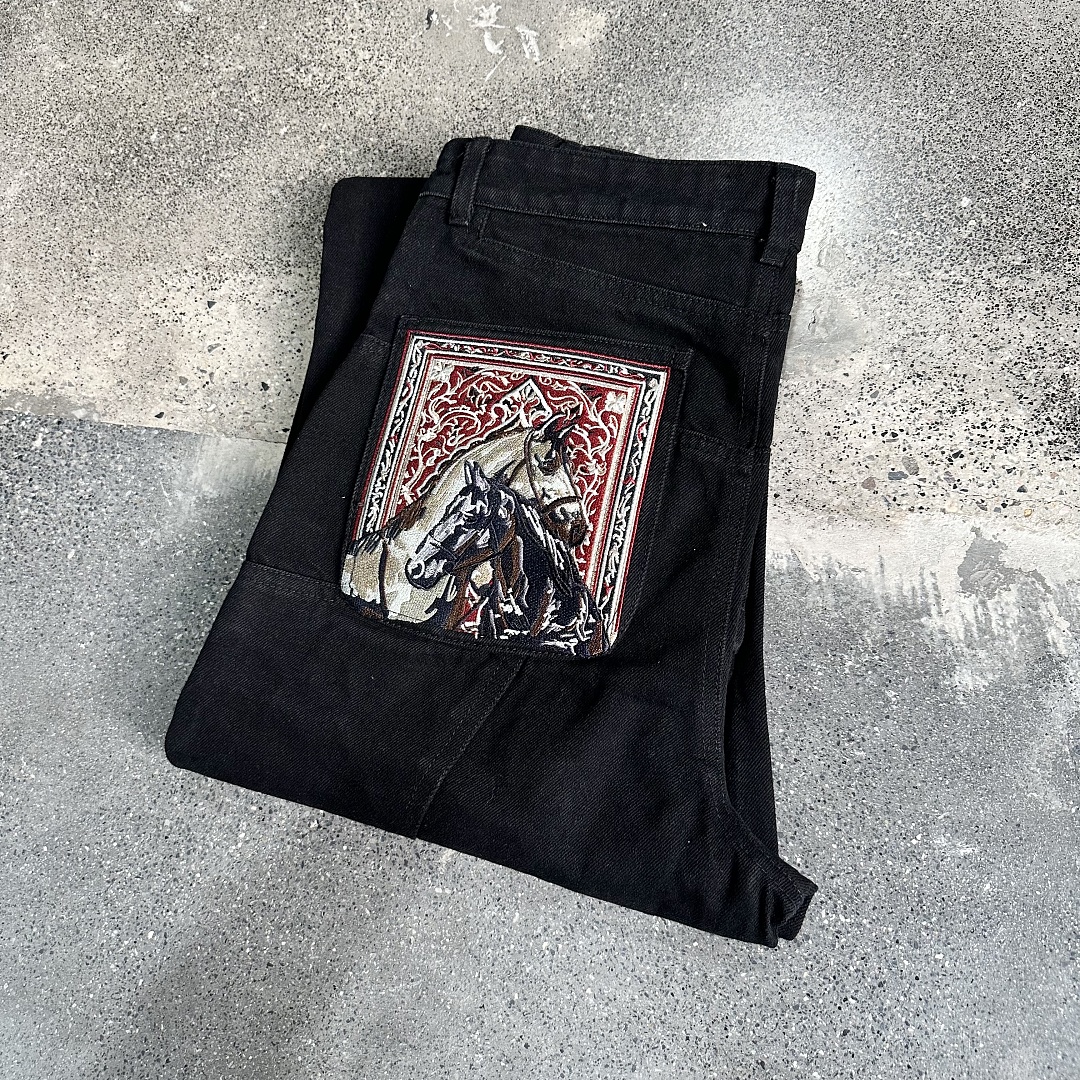 Other ¥209 (Vesc… Velvet Gallop Denim Jeans｜Black) - Image 6