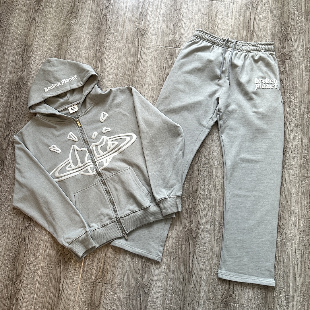 Other ¥384 Stone Grey (Zip Up Hoodie & Straight Leg Sweatpants) - Image 7