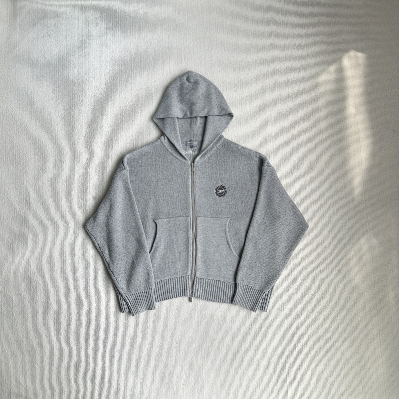 ¥119 Knit Zip Up Hoodie, photo 1