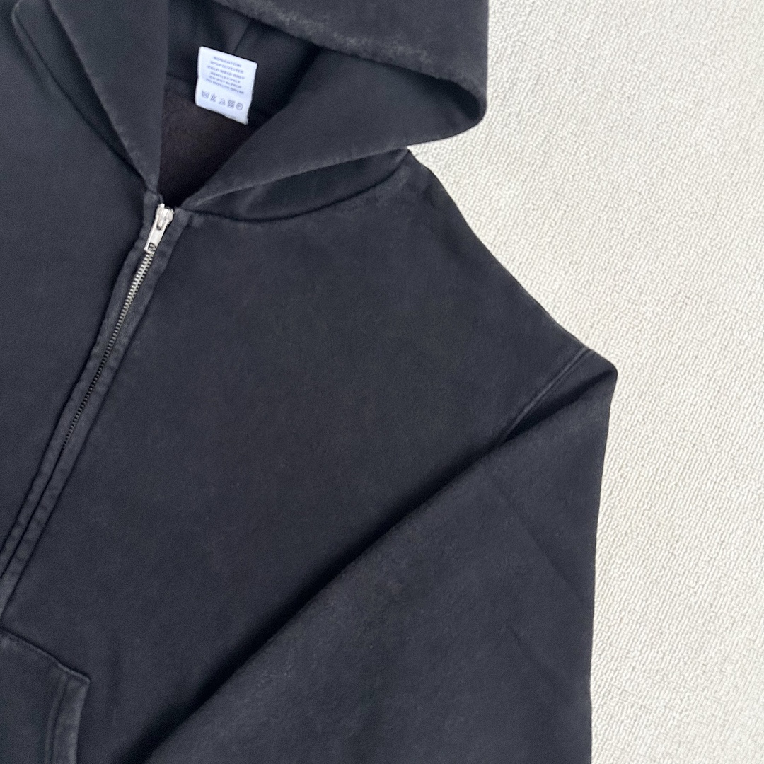 Other 185¥ (Akimbo Basics Washed Zip Hoodie｜Black) - Image 8