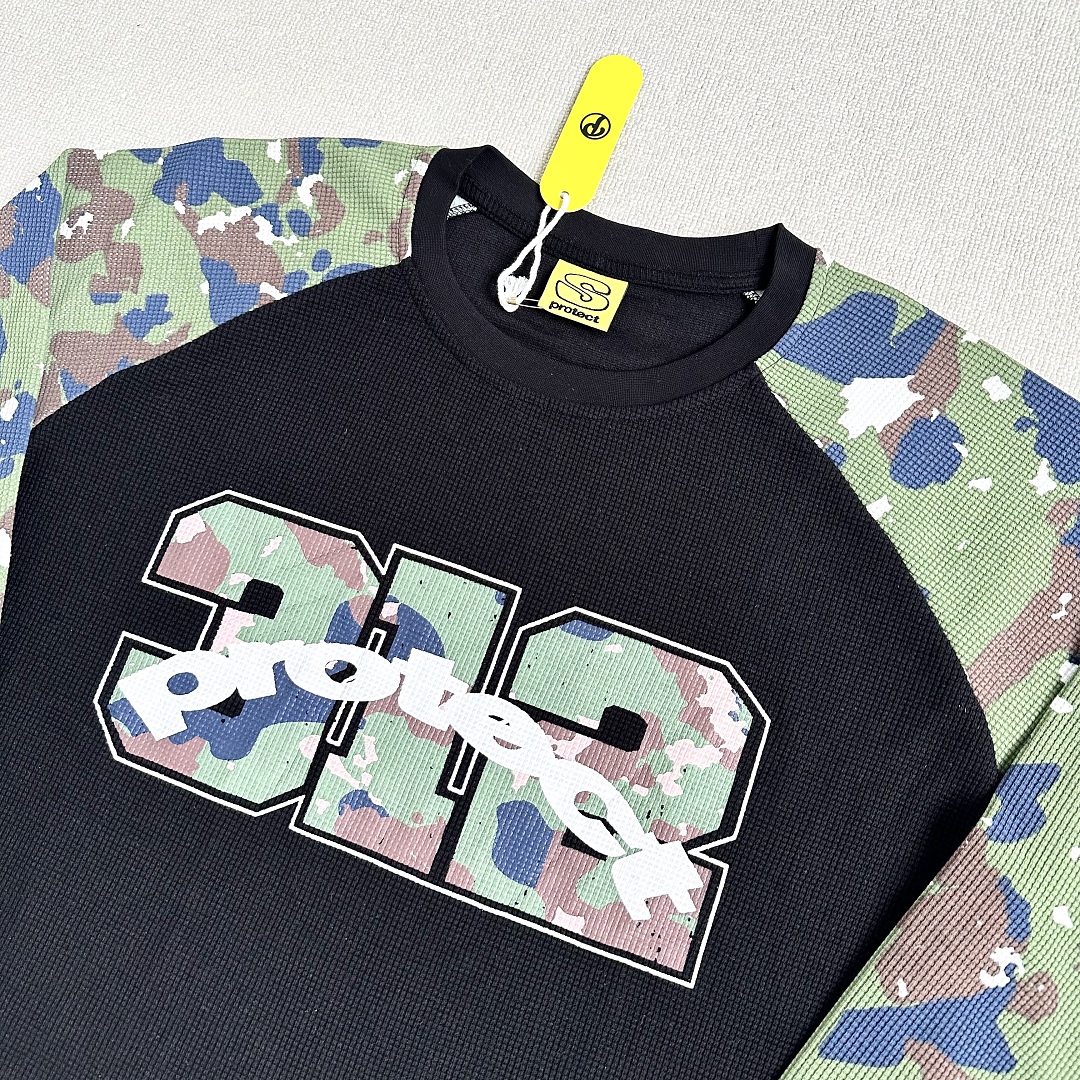 Other ¥145 (Pro…Waffle Crewneck Long- Sleeve Shirt ｜Black Camo/White (White Camo) - Image 11