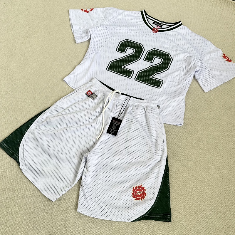 140¥+165¥ (Bpm- Football T-Shirt/Shorts|White Forest Green), photo 1