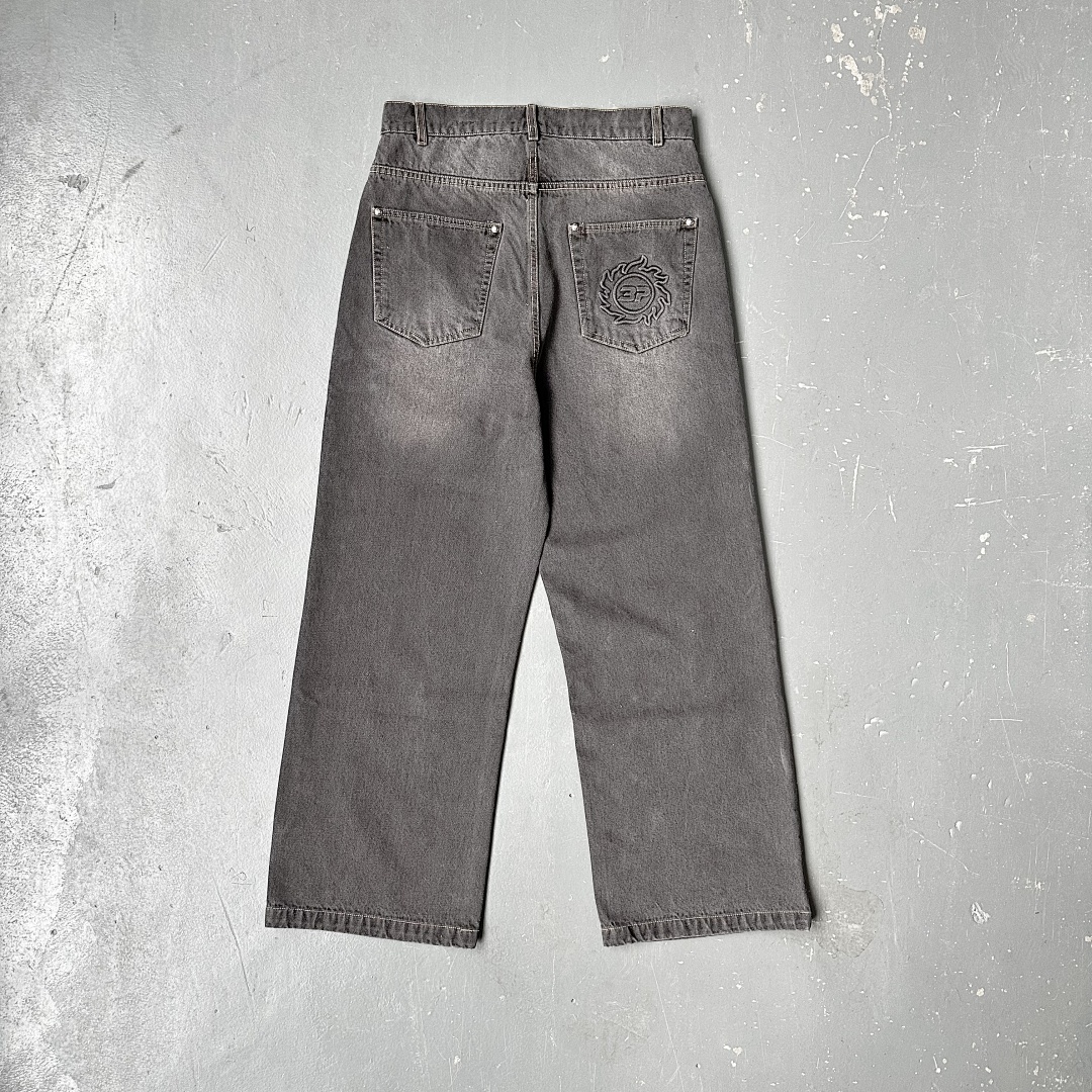 Other ¥209 Jeans Washed Grey/Yellow - Image 21
