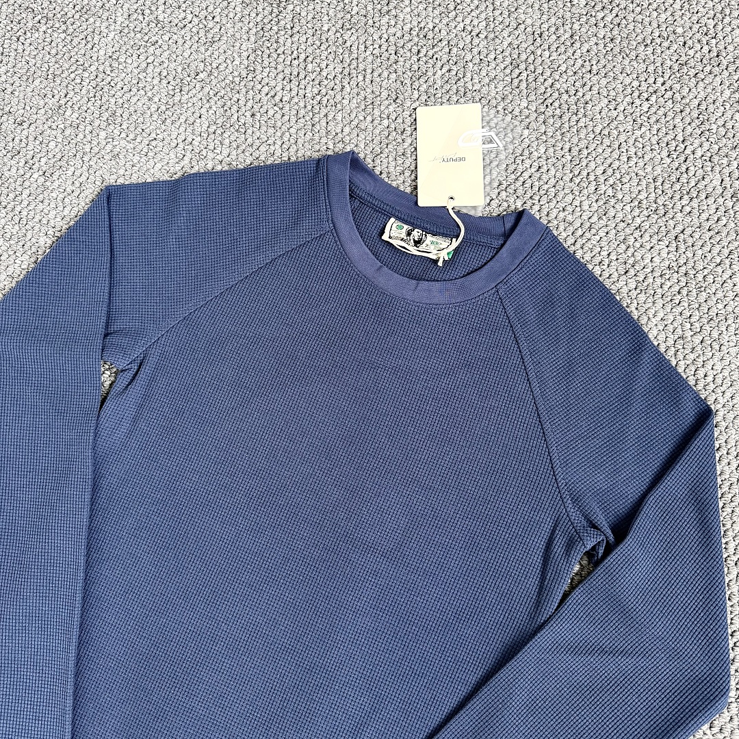 Other ¥109 (Depu… Basics Waffle Long-Sleeve Shirt ｜White｜Black｜Blue) - Image 36