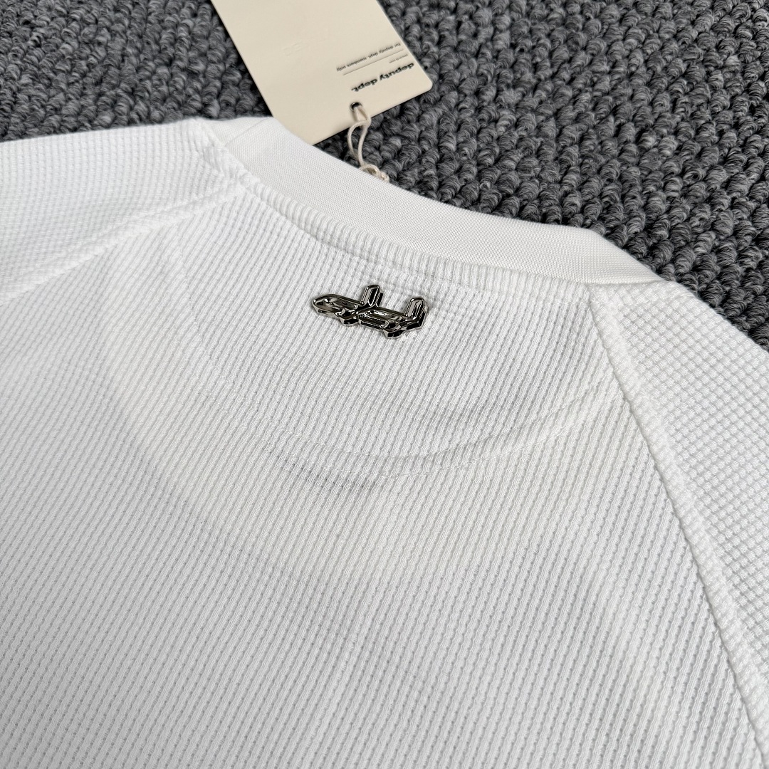 Other ¥109 (Depu… Basics Waffle Long-Sleeve Shirt ｜White｜Black｜Blue) - Image 16